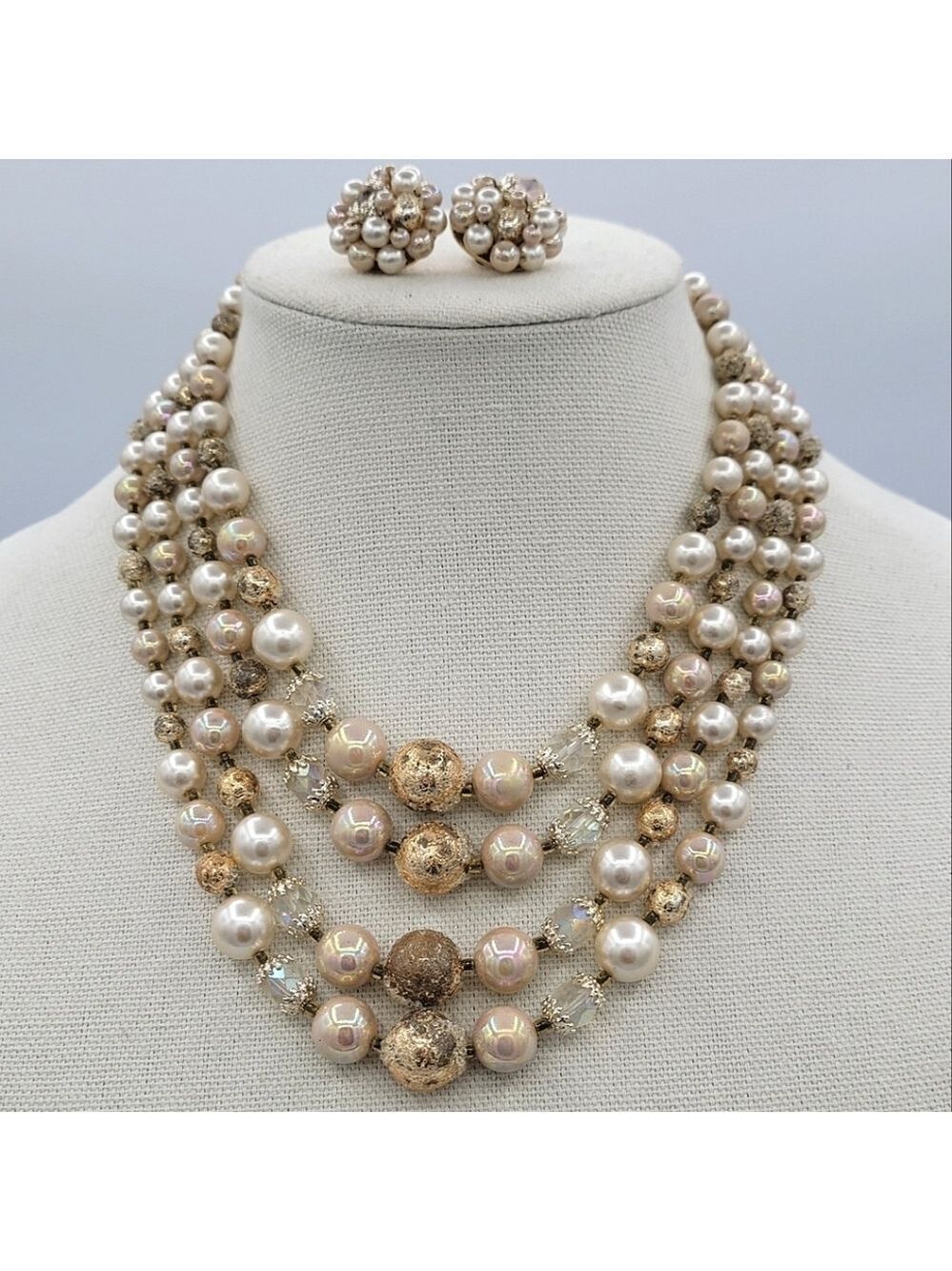 Vintage Japan Necklace & Earrings #2333